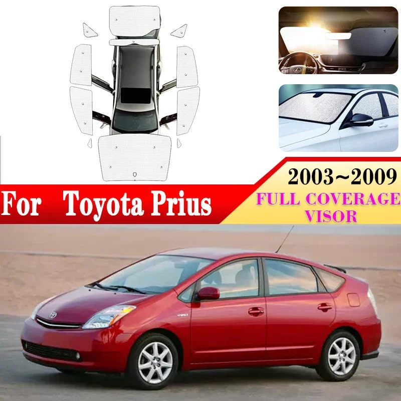 For Toyota Prius 2004 2009 2003~2009 XW20 Anti-UV Car Windshield Surround Sunshades Side Windows Visors Covers Car Accessories