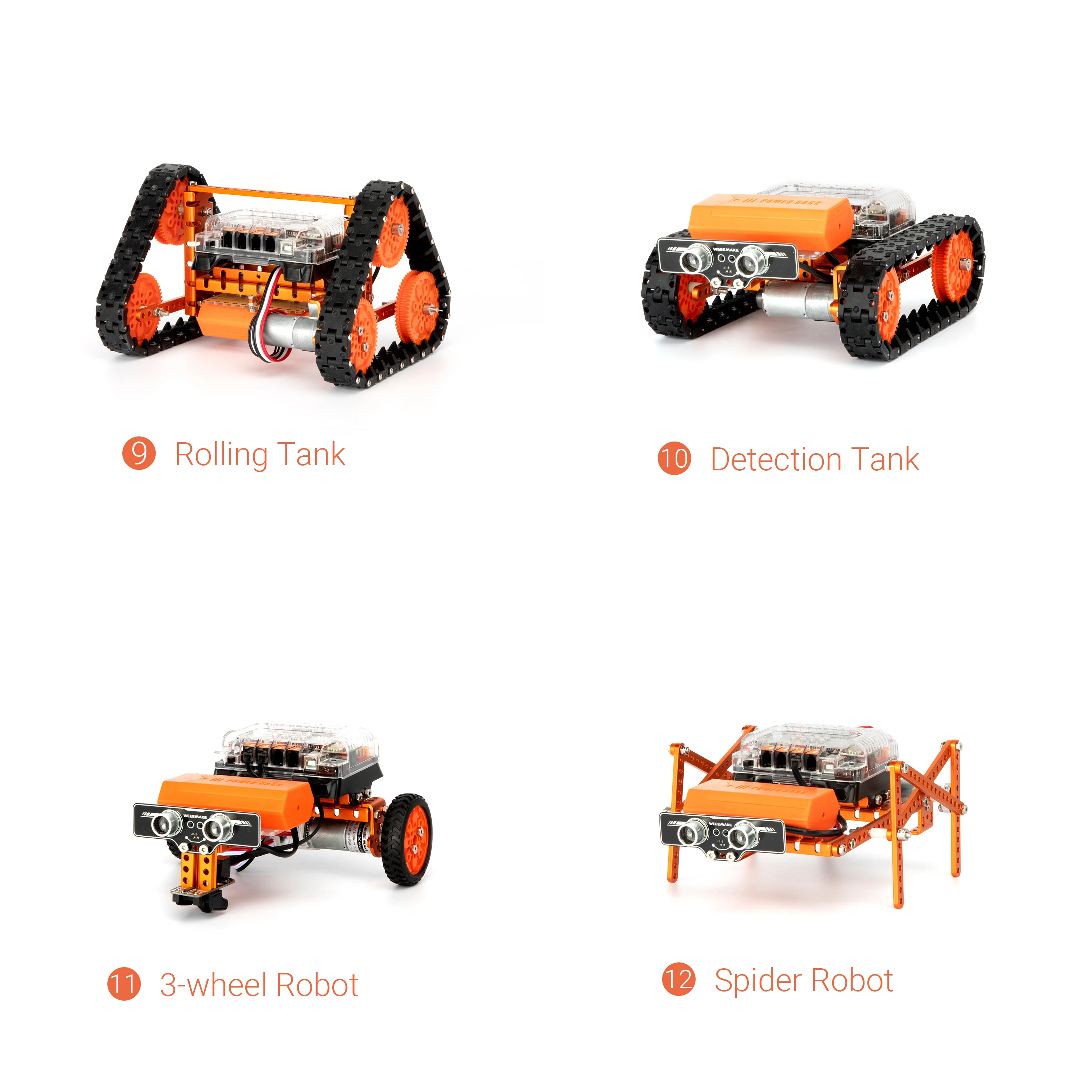 

Hot Sale WeeeMake 12 In 1 RobotStorm STEAM Robot Kit Arm Gripper Kit Compatible With Arduino IDE Experiment Kit Smart DIY Robot