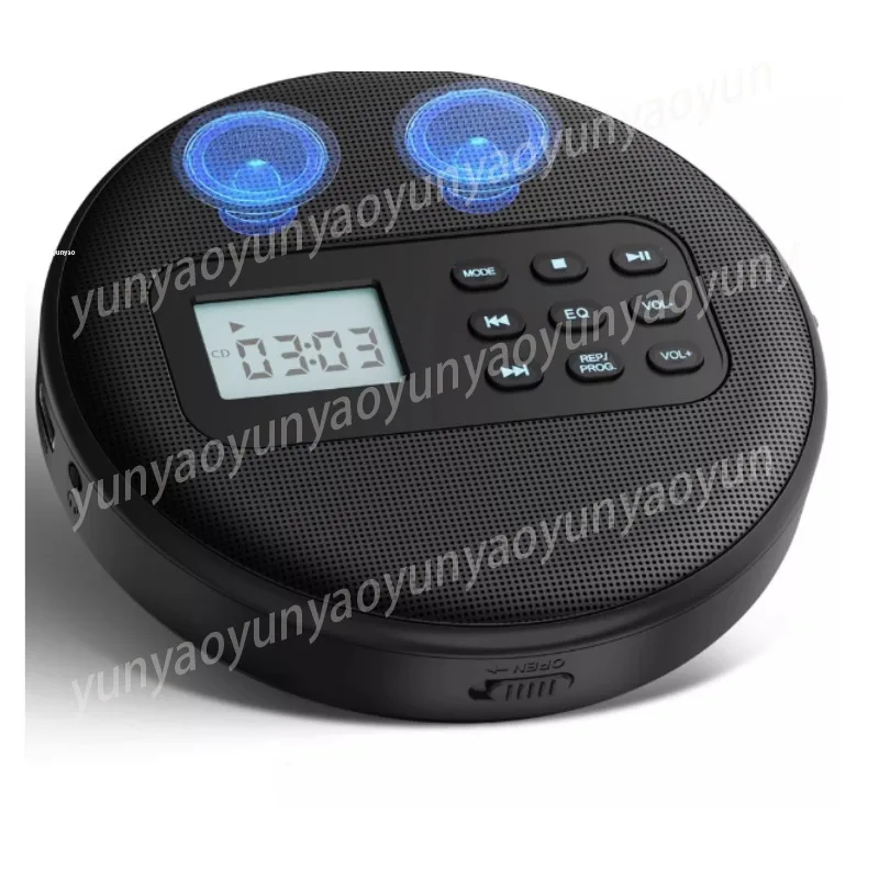 

Портативный CD-плеер с двумя динамиками, MP3-плеер, компактный проигрыватель дисков Walkman для личного аудио-развлечения и домашнего использования
