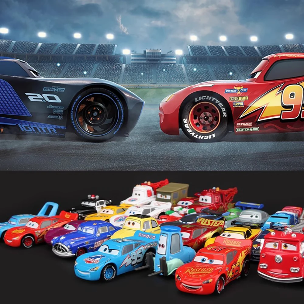 Takara Tomy Cars Lightning McQueen Jackson Storm Alloy car model die-casting collection gift giving classic children\'s gift toys