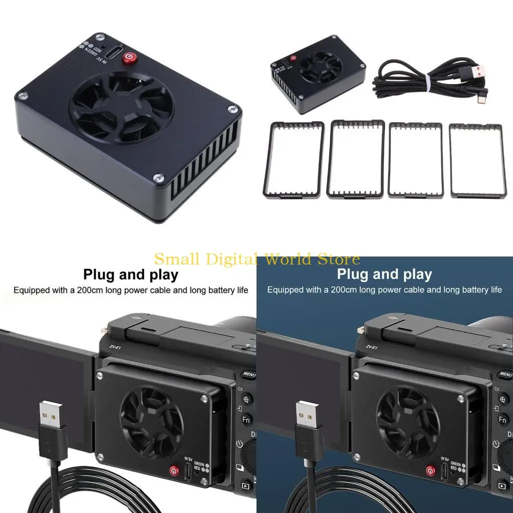 77UB Efficient Camera Cooling Fan Semiconductor Coolers 2-Gear Adjustable for ZVE1/A6700 for R7R8 for XS10 XT4 XH2S Replace