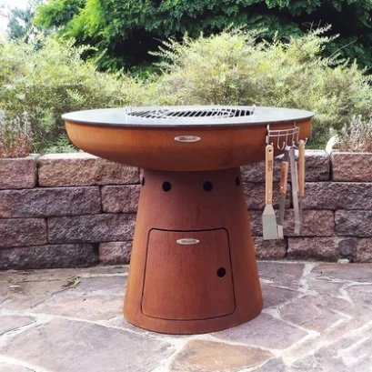 Corten Steel Metal Fire Table for Bbq Outdoor