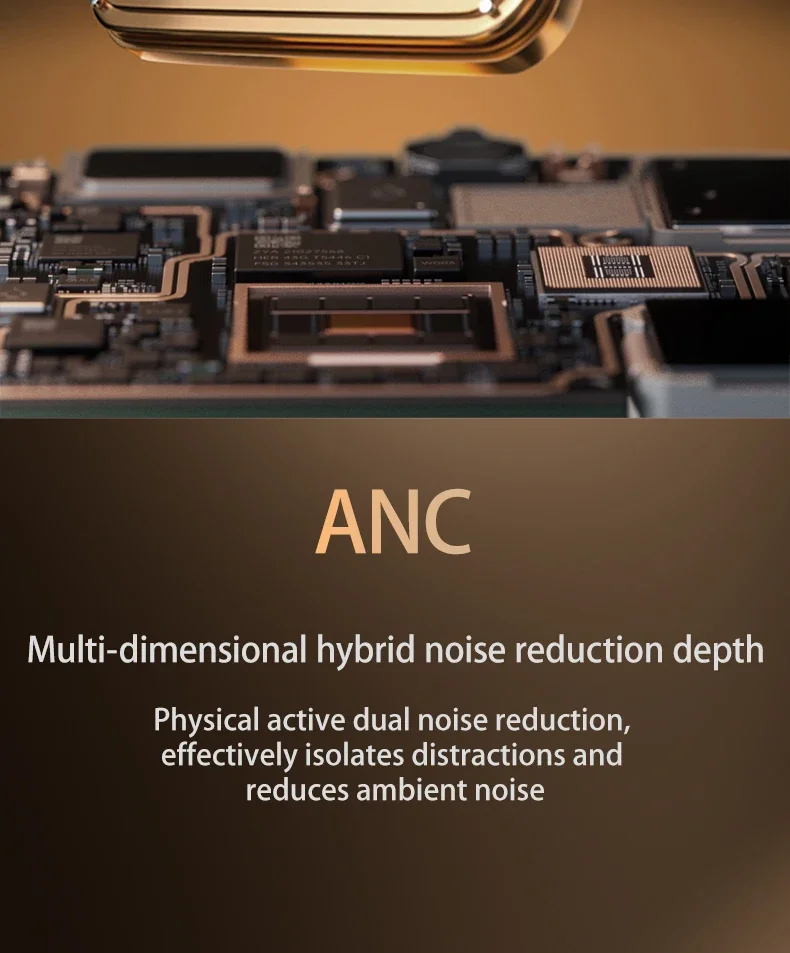 Acer OHR300 Pro Bluetooth-Kopfhörer – 48 dB, HiFi, ANC, geräuschunterdrückender, räumlicher Audio-Kopfhörer mit Hi-Res und LDAC-Bluetooth 5.4-Headset – Detail 5
