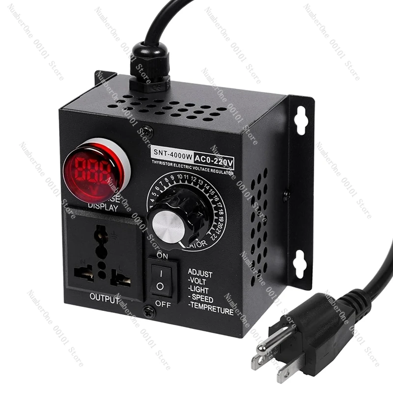 Promotion! AC Motor Speed Controller ,Variable Speed Controller Fan Speed Controller, 120V SCR Voltage Regulator US Plug