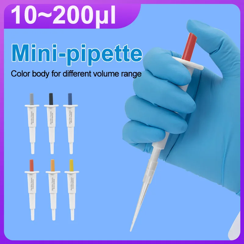 Mini Pipette Manual Single Channel Fixed Volume Pipettor Pointing Dispensing Sampler Micropipette 10/20/25/30/50/60/75/100/200ul