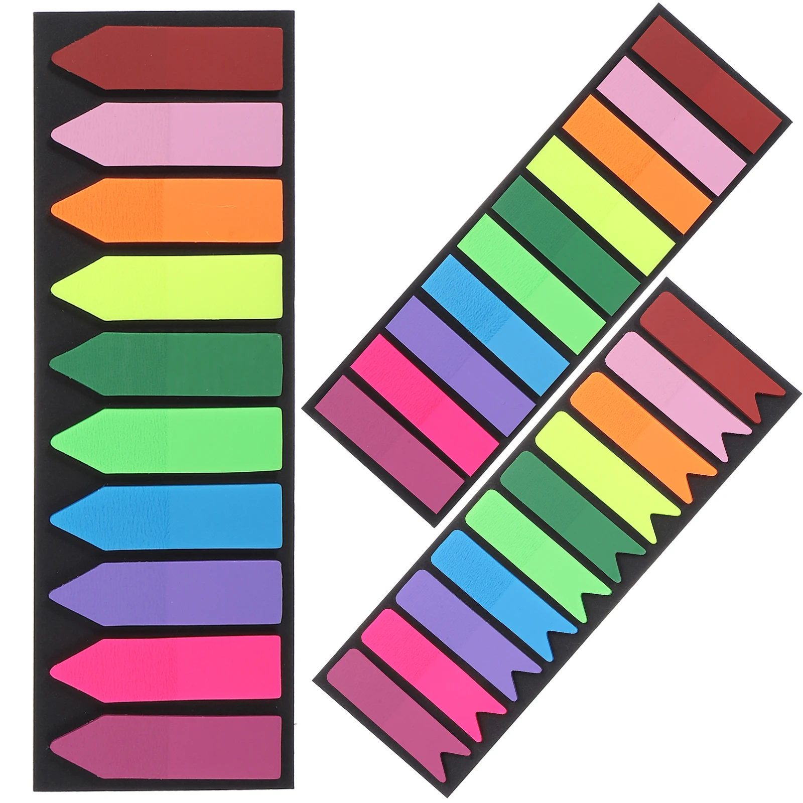 

3 set Fluorescent Book Tabs Colorful Note Reading Strips Portable Sentence Markers for Students Highlight Strips Learning