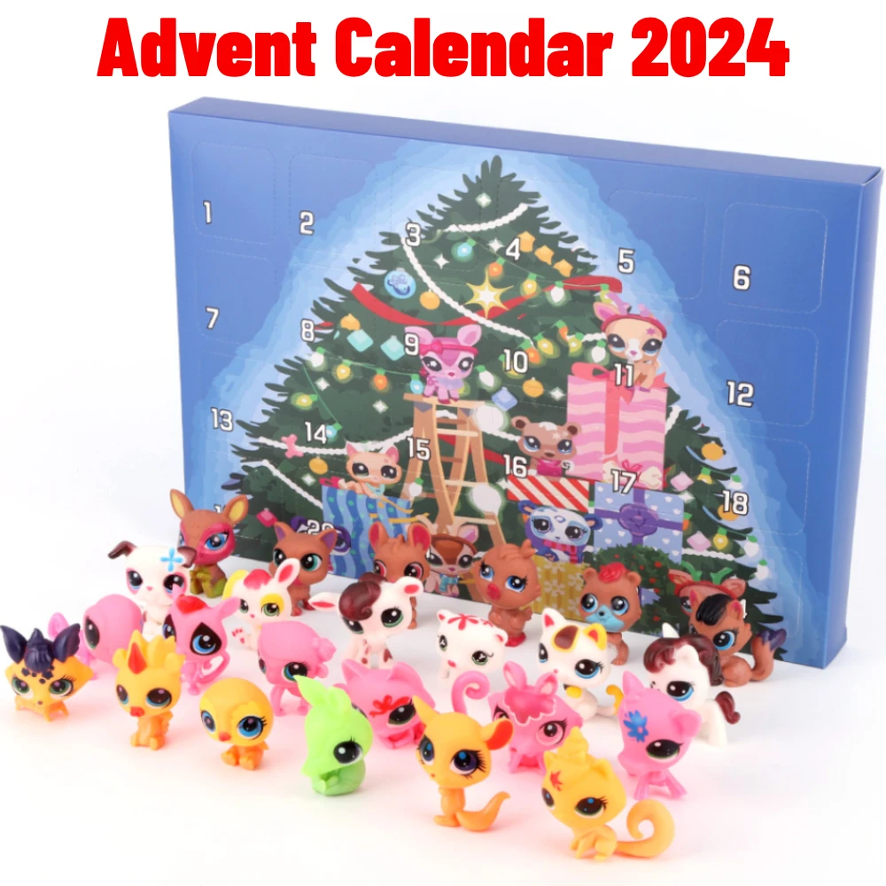 Little Pet Shop Advent Calendar 2024 24 Day Mini Anime Figure Gift Box Christmas Series Christmas New Year Gifts for Kids Toys