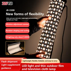 ZSYB JB-150bi Portable Flexible Square Rollable Cloth LED Fill Light 3200-5600k 160W Lamp Studio Video Light Panel APP Control