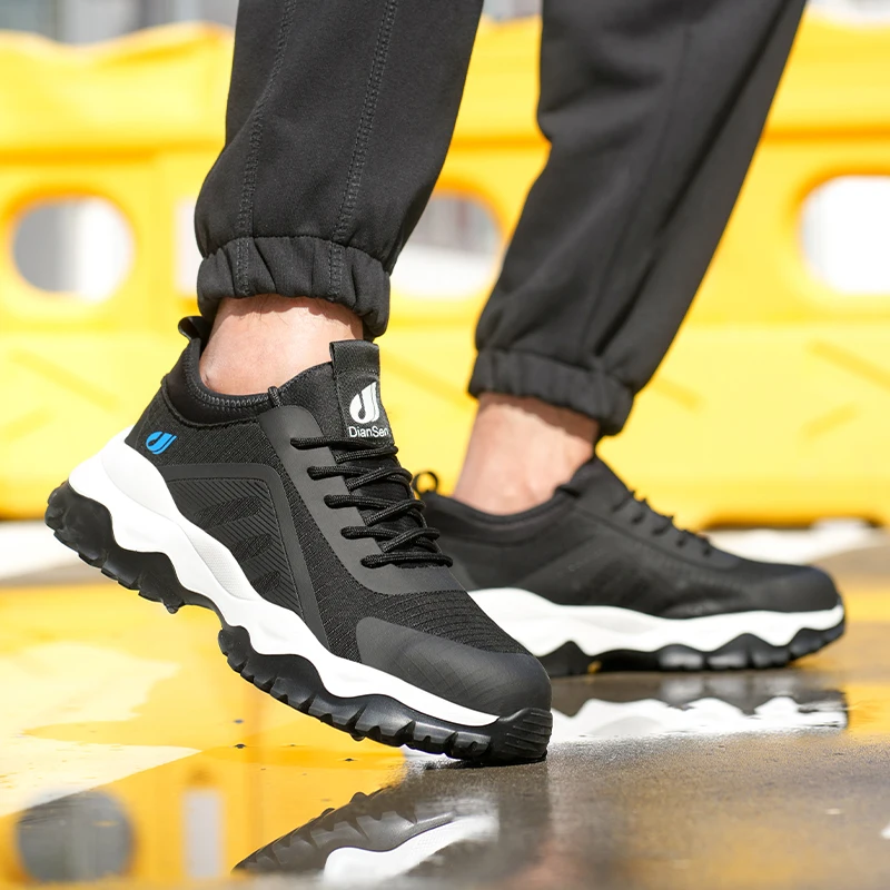 غطاء صلب لأصبع القدم أحذية أمان الرجال مكافحة سحق المضادة للثقب أحذية عمل موضة أحذية رياضية الإناث أحذية واقية الأمن