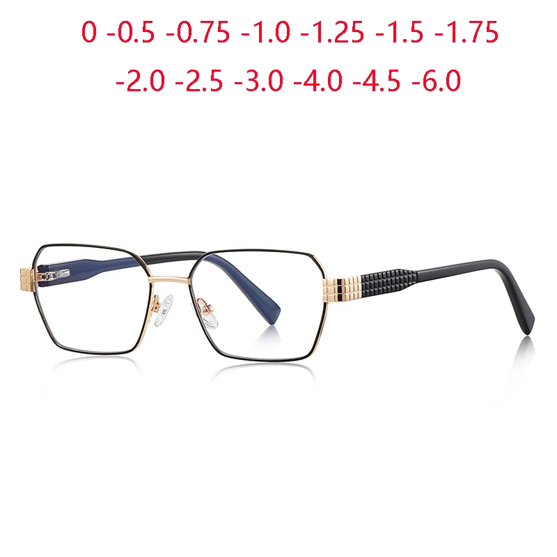 

Polygon Myopia Glasses Women Anti Reflective Blue Light Blocking Student Shortsighted Prescription Eyeglasses 0 -0.5 -0.75 To -6