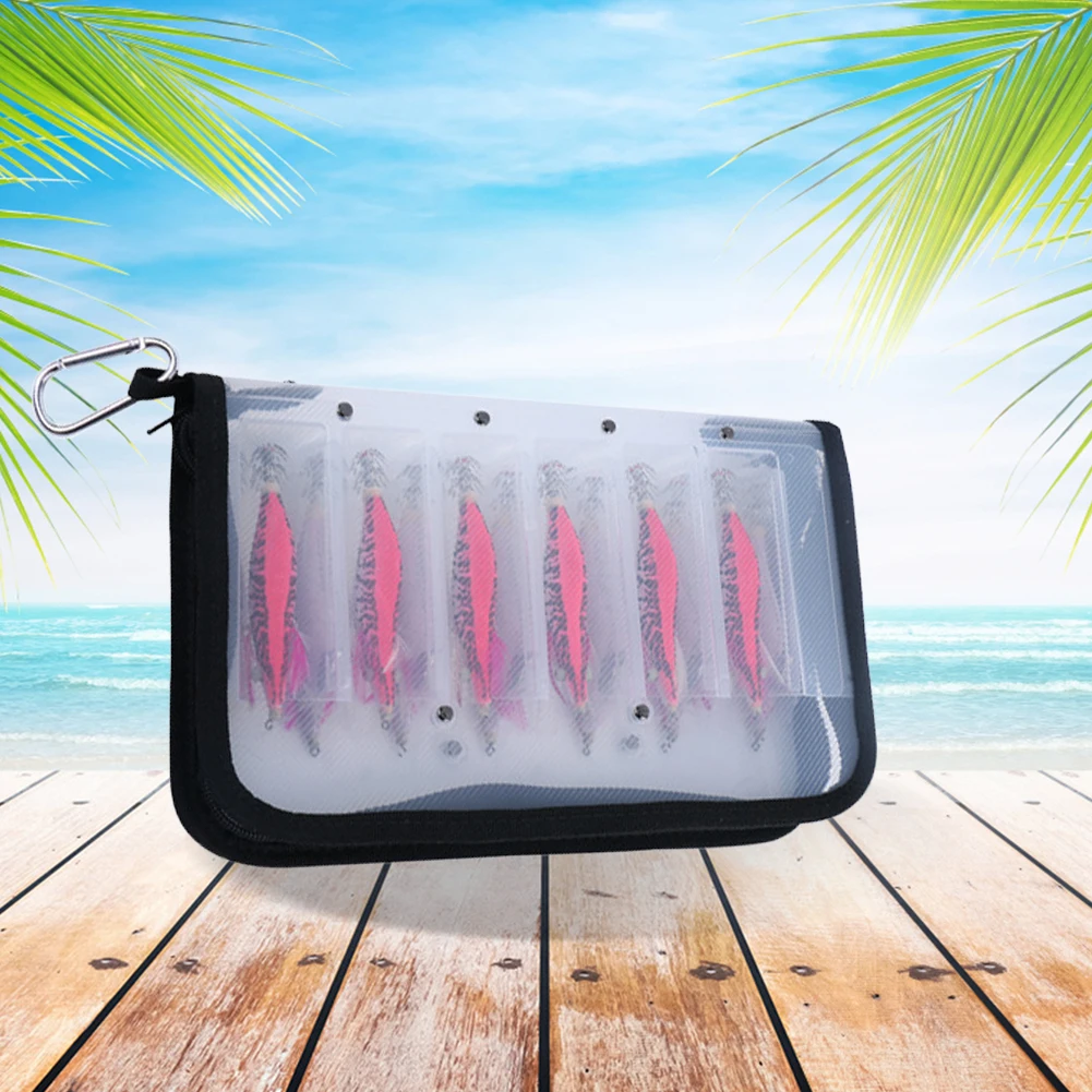 Fishing Lure Storage Case Hard Bait Bag Wooden Shrimp Octopus Egi Case Fishing Accesories