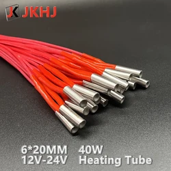 1pc 히팅 튜브 3D 프린터 부품 히팅 파이프 12V/24V 40W 카트리지 히터 6*20mm, MK8 E3D V6 압출기 핫 엔드 액세서리 1M