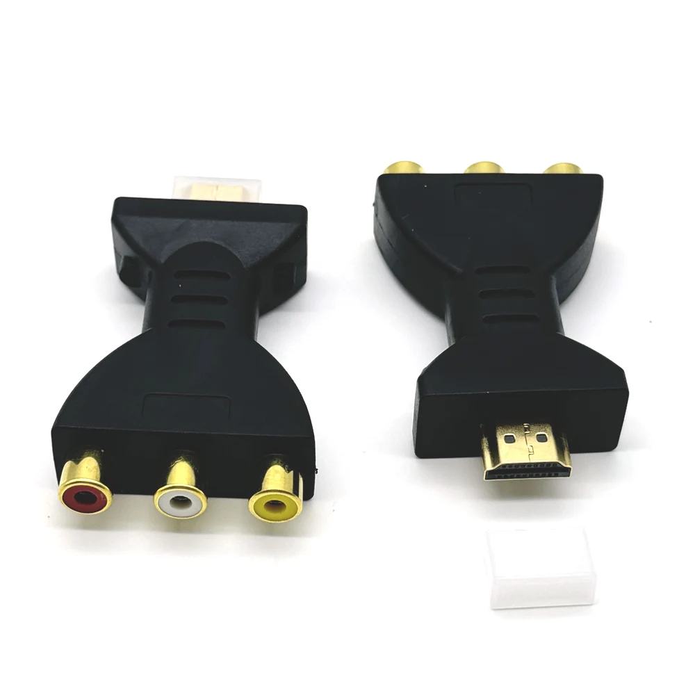 HDMI TO AV Gold-plated HDMI-compatible Male To 3 RGB RCA Video Audio Adapter AV Component Converter Connector For HDTV DVD