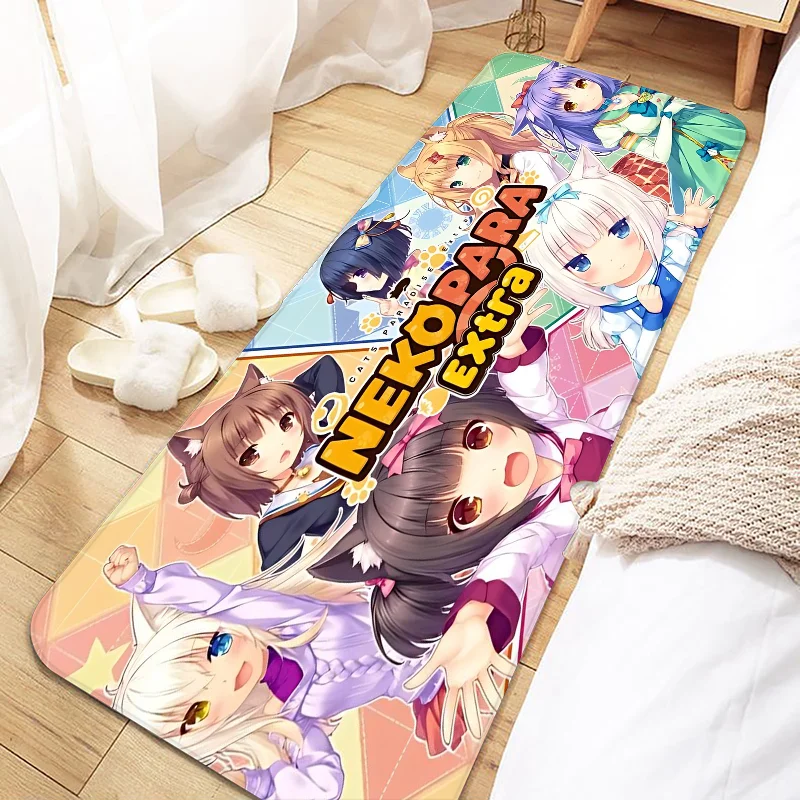 Door Mat Entrance Non-slip Doormat NekoPara Washable Kitchen Carpet Living Room Hallway Rugs Bathroom Bath Door Mats