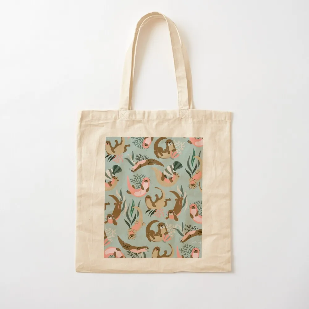 Otter Collection - Mint Palette Tote Bag Women bags reusable grocery bags