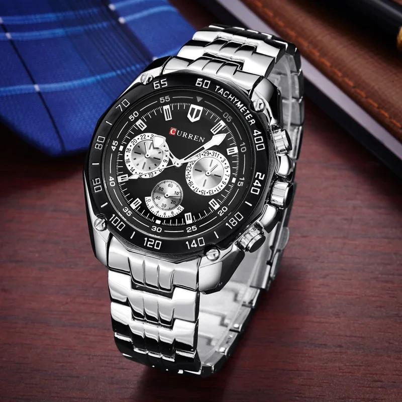 

CURREN M8077 Luxury Brand Watches Men Analog Full Steel Quartz Men Watch Business Men Watch reloj hombre relogio masculino