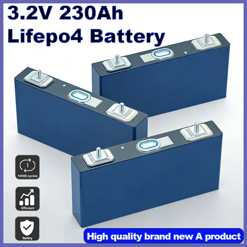 Batterie Lifepo4 rechargeable 3.2V 230Ah, plus de 8000 cycles, cellules au phosphate de fer et de lithium pour DIY 12V 24V 48V, solaire, camping-car, camping, stock UE