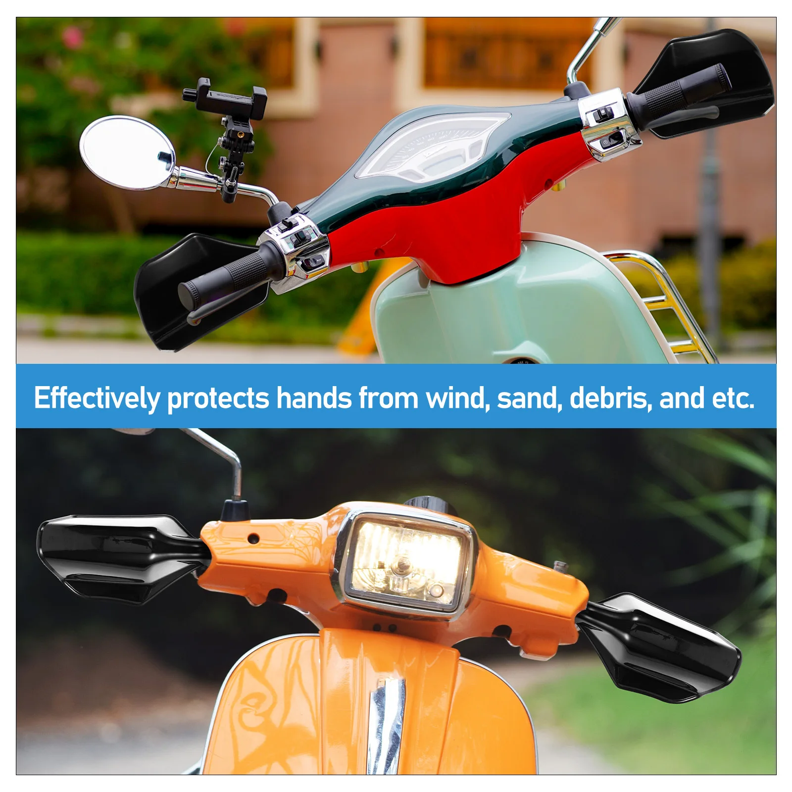 

1 Pair Motorcycle Handguard Windshield Universal -Road Bikes Abs Handlebar Protector Windproof Guard Motorcycle