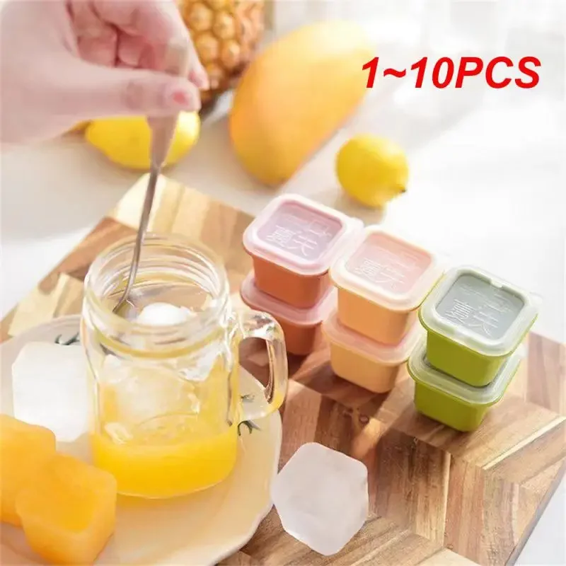 

1~10PCS A Mount Convenient Tray Easy To Fall Off Ice Bucket Cup Mold Large Block Ice Plaid Silicone Ice Box Kitchen