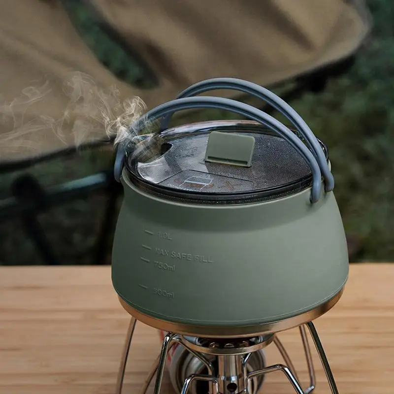 

Portable Camping Kettle Silicone Hiking Camping Kettle Foldable Outdoor Camping Kettle Portable Camping Coffee Pot For Outdoor