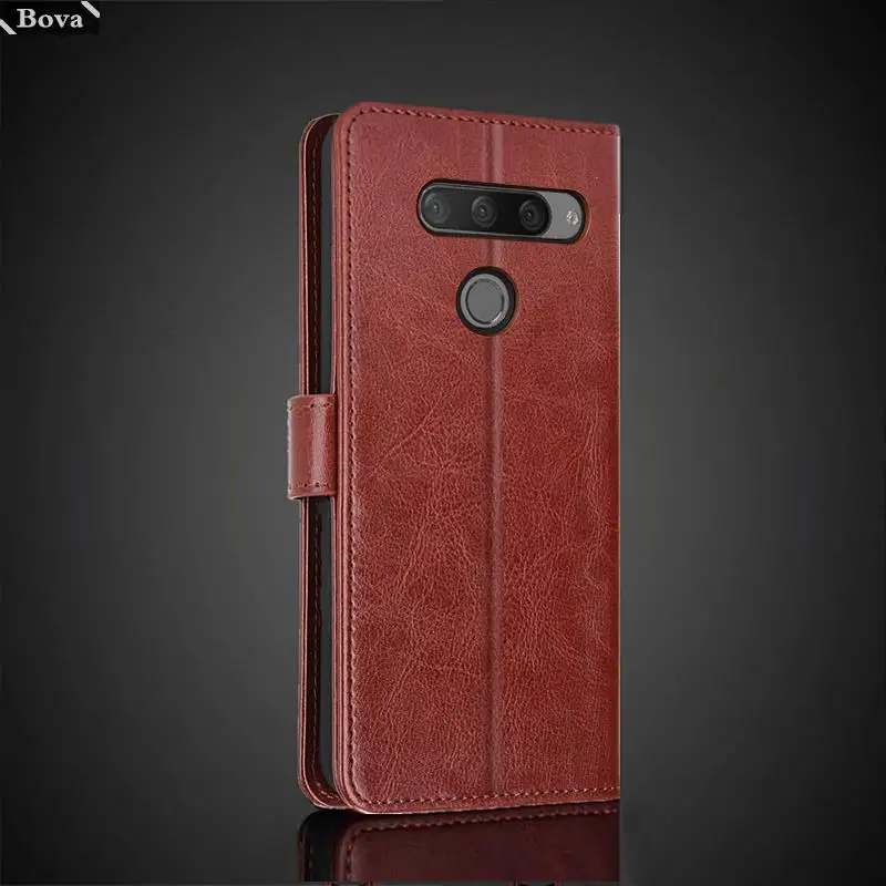 for LG V40 Card Holder Pu Leather Cover Case for LG V40 ThinQ Flip Cover Retro Wallet Bag Fitted Case Business Fundas Coque