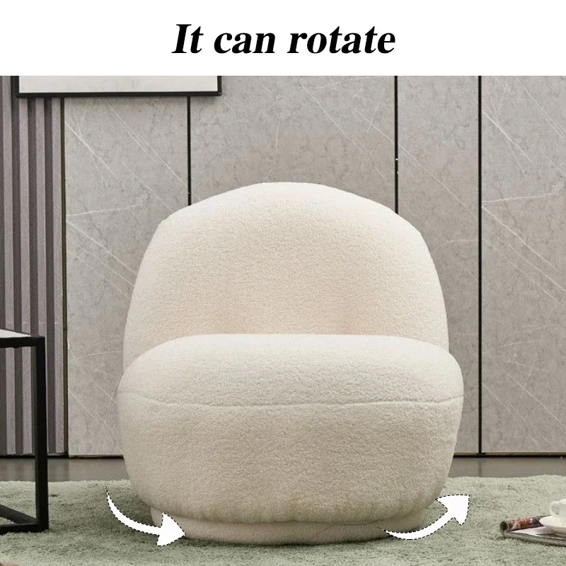Nordic Living Room Sofas 1 Person Single Sofa Rotary Comfortable Sofas Bedroom Relaxing Chaise Lounge Aesthetic Room Furniture