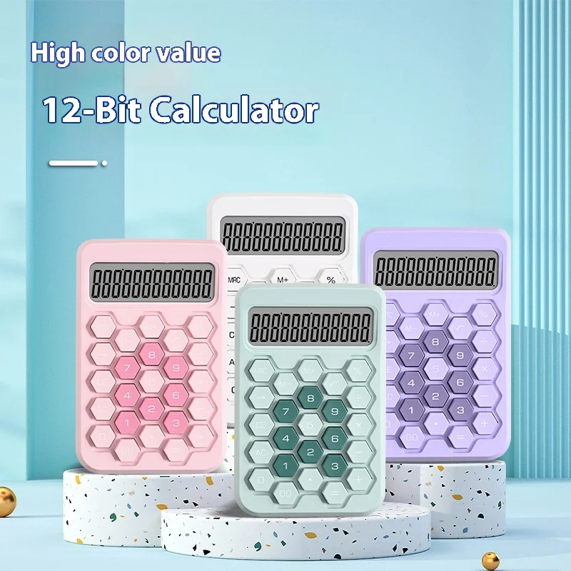 Dopamine Calculator12 Digit Arithmetic Computeroffice Supplies Multifunctional Computer Beauty Value Elementary School Students