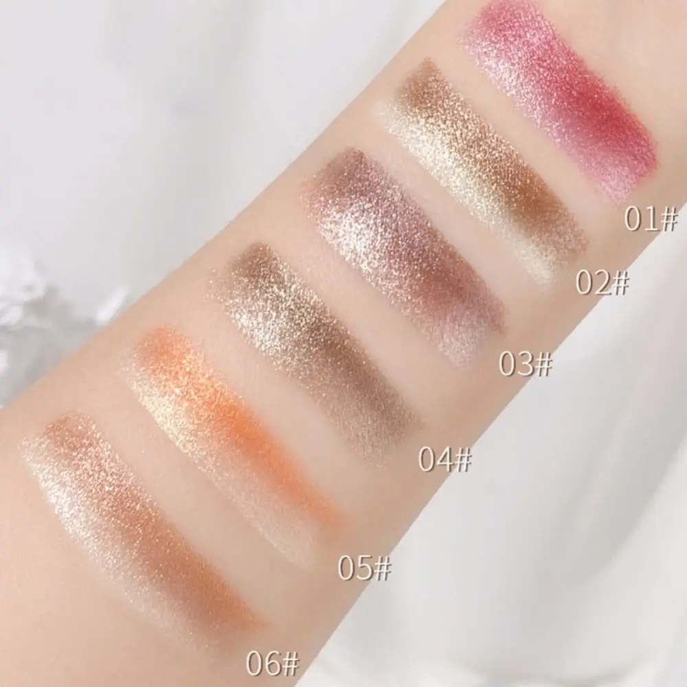 Glitter Double Color Eyeshadow Stick Velvet 2 In 1 Gradient Pearlescent Eyeshadow Pen Bicolor Shimmer Professional Women