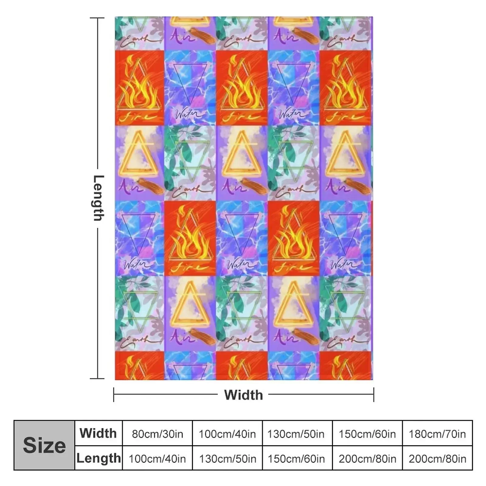 Quadratic Elemental Balance Throw Blanket Kid'S Luxury Throw For Sofa Thin For Baby Blankets