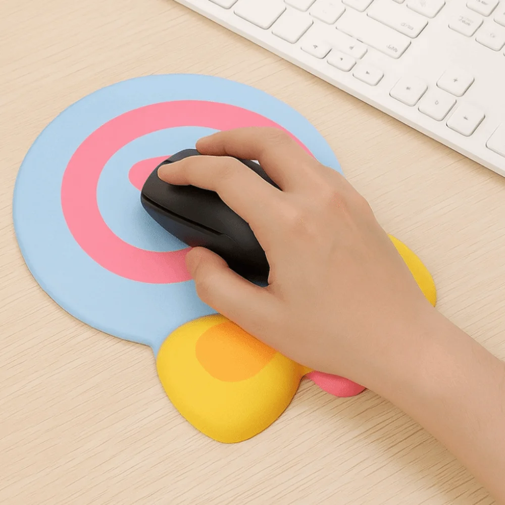 Slow Rebound Lollipop Wrist Mouse Pad Non-Slip Creative Wrist Support Mouse Pad Waterproof Wrist Rest Keyboard Hand Cushion