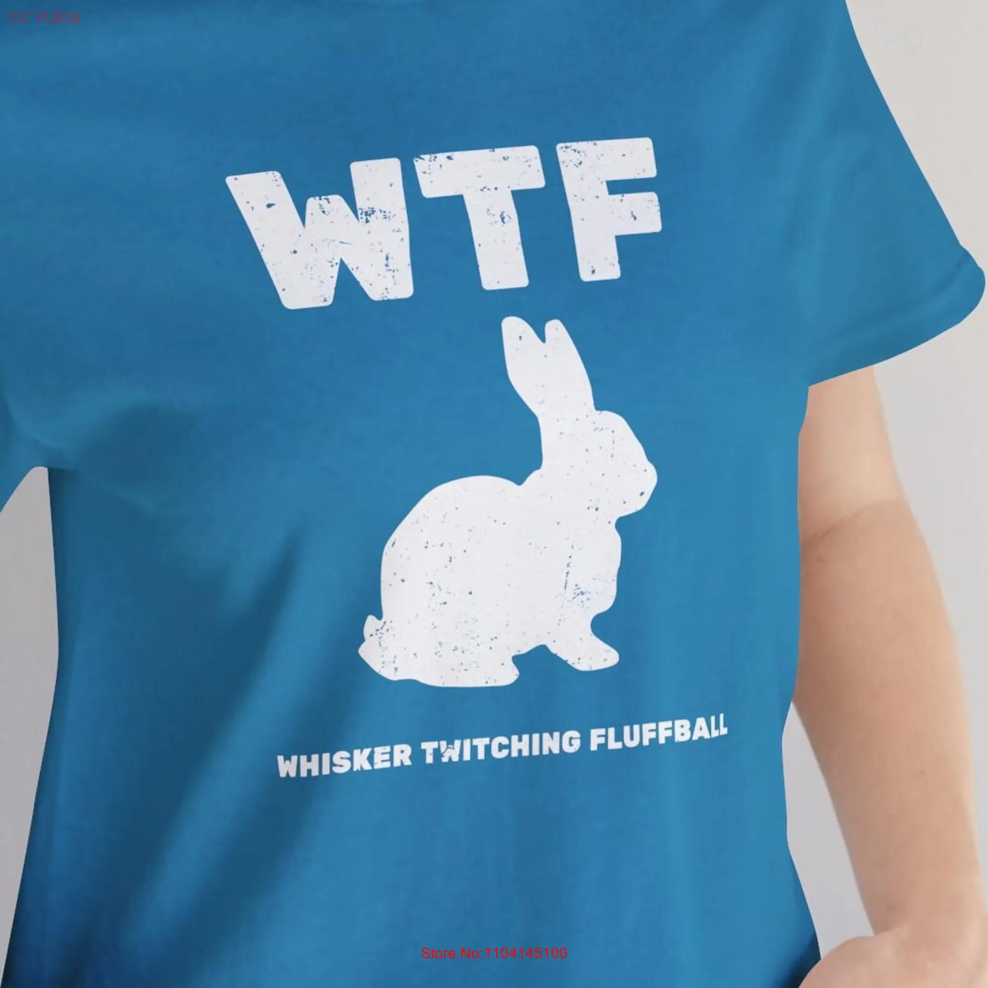 WTF Whisker Twitching Fluffball Acronym Funny Rabbit T shirt Bunny Love My Trendy Jersey  long or short sleeves