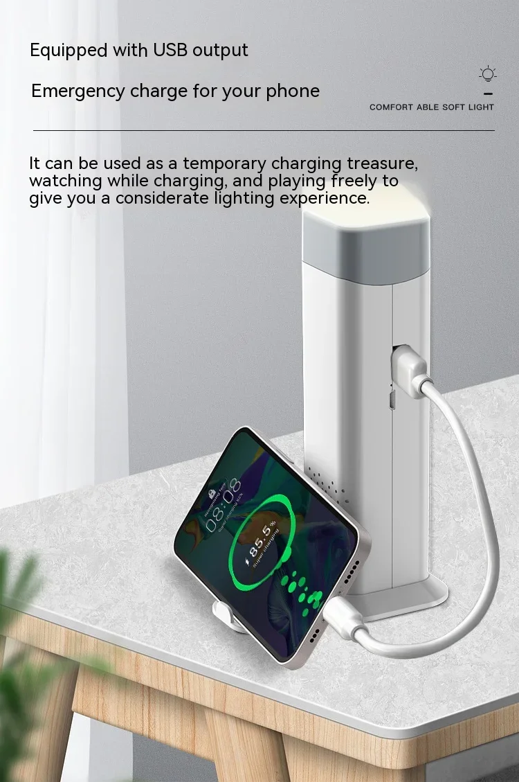 

Creative Folding LED Eye Protection Desk Lamp Outdoor Flashlight USB Charging Desk Lamp Emergency Power Bank Mobile Phone Holder