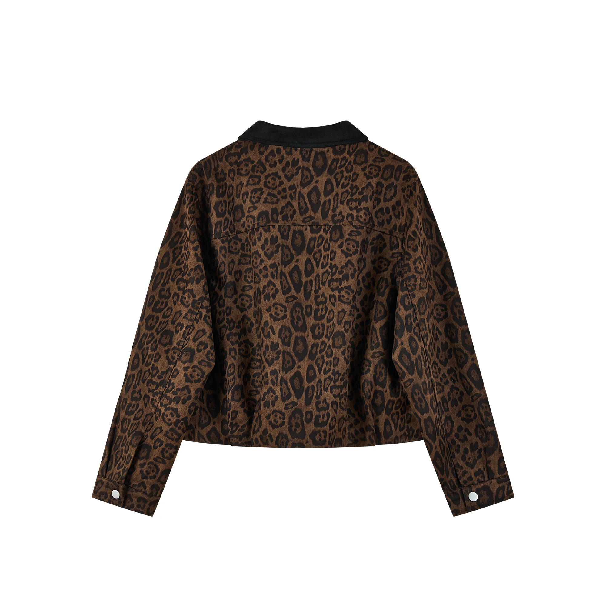 السيدات ort Jaet 2025 موسم الخريف تصميم جديد الربط اللون Colion ليوبارد نمط عادية فضفاضة تناسب سستة إغلاق #4