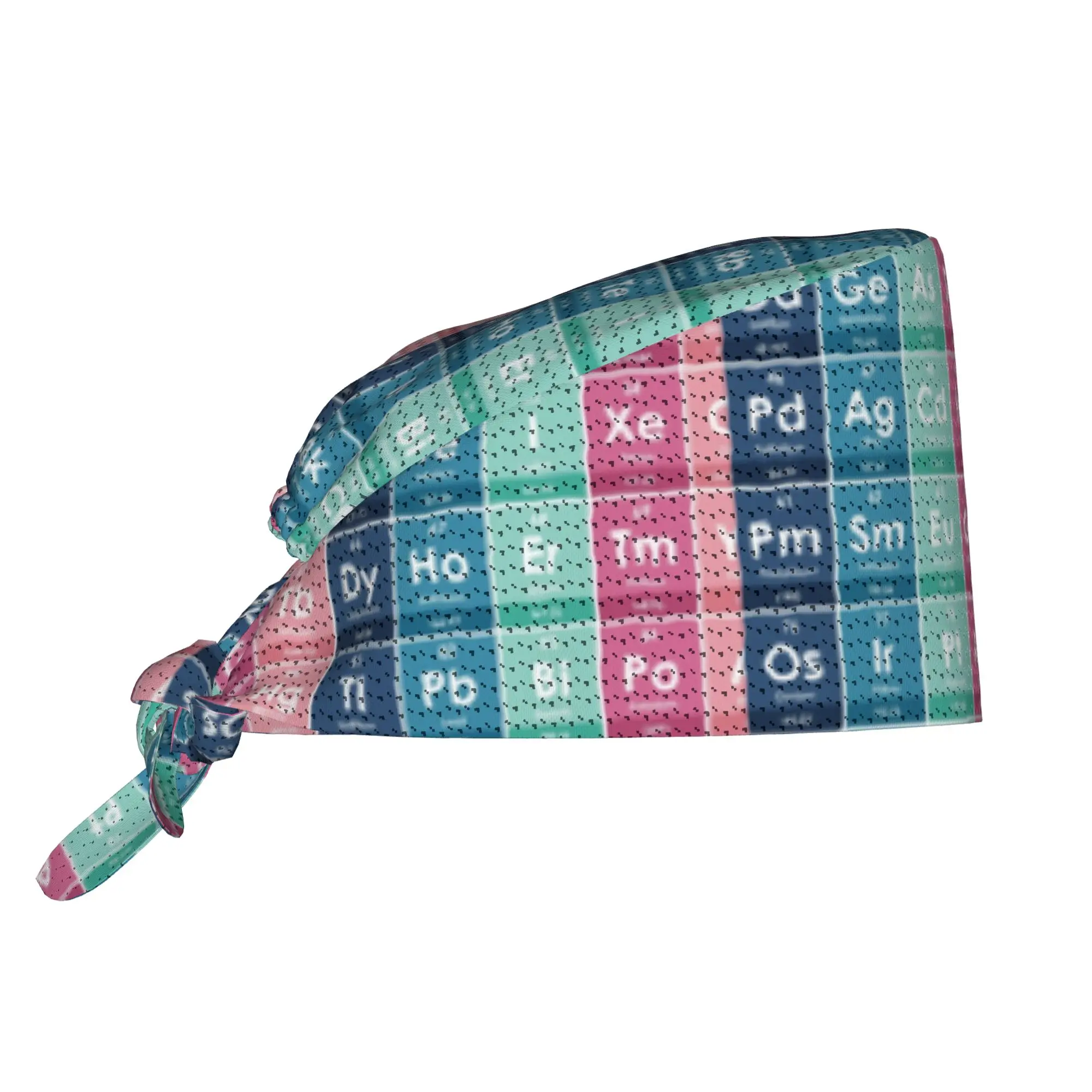 Custom Adjustable Elements Of The Periodic Table Working Hat Men Women Education Student Surgical Hat for Nurse