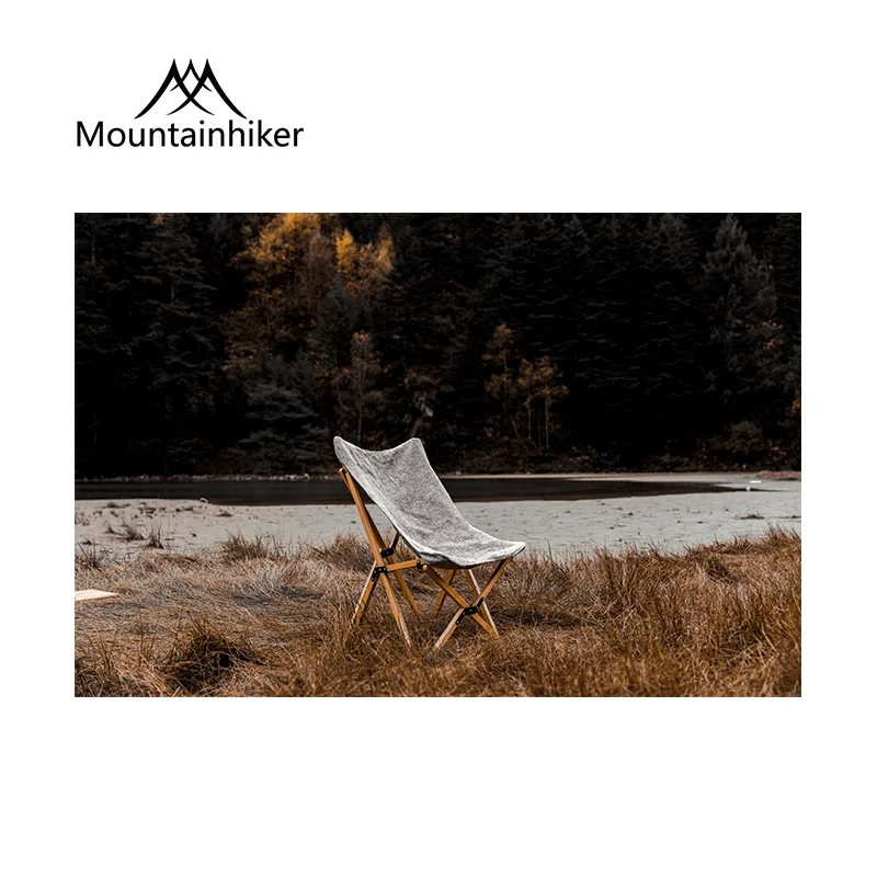 Mountain Guest Butterfly Chair Portable Lightweight Log Solid Wood Folding Chair