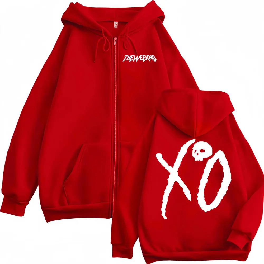 The Weeknd XO After Hours Til Dawn Jacke Sweatshirts Herrenbekleidung Übergroße Kapuzenpullover mit Reißverschluss Fleece Langarm-Pullover mit Reißverschluss – Detail 4