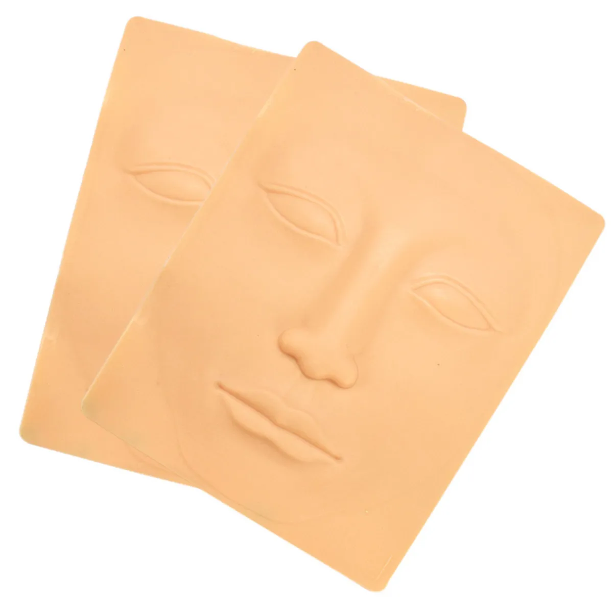 2Pcs 3D Practice Skin Silicone Microblading Simulation Sheets Eyebrow Practice Skin for Training