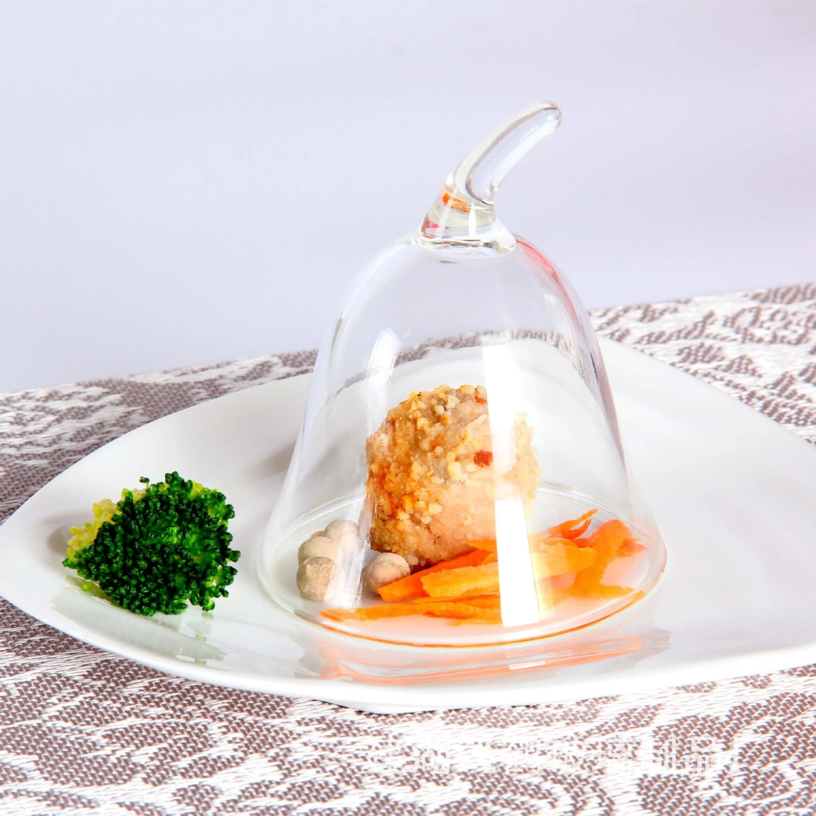 

1Pcs Smoke Glass Food Cover Transparent Dessert Bread Protective Lid Cake Cover Kitchen Snack Dish Cooking Food Lid