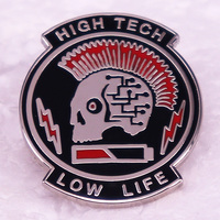 Cyberpunk High Tech Low Life Enamel Pin game fan art brooch jewelry Decorate