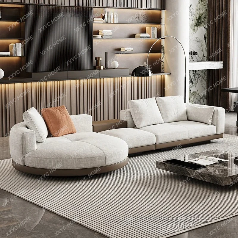 

Большой элитный диван M Villa из хлопка и льна Miloti U-образной формы
