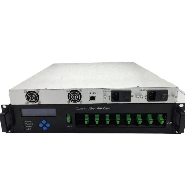 

8-Port CATV EDFA Amplifier 1550nm 22dB Optical 0~10dbm Input SC/APC 1/2U Fiber Optic Equipment Promotion