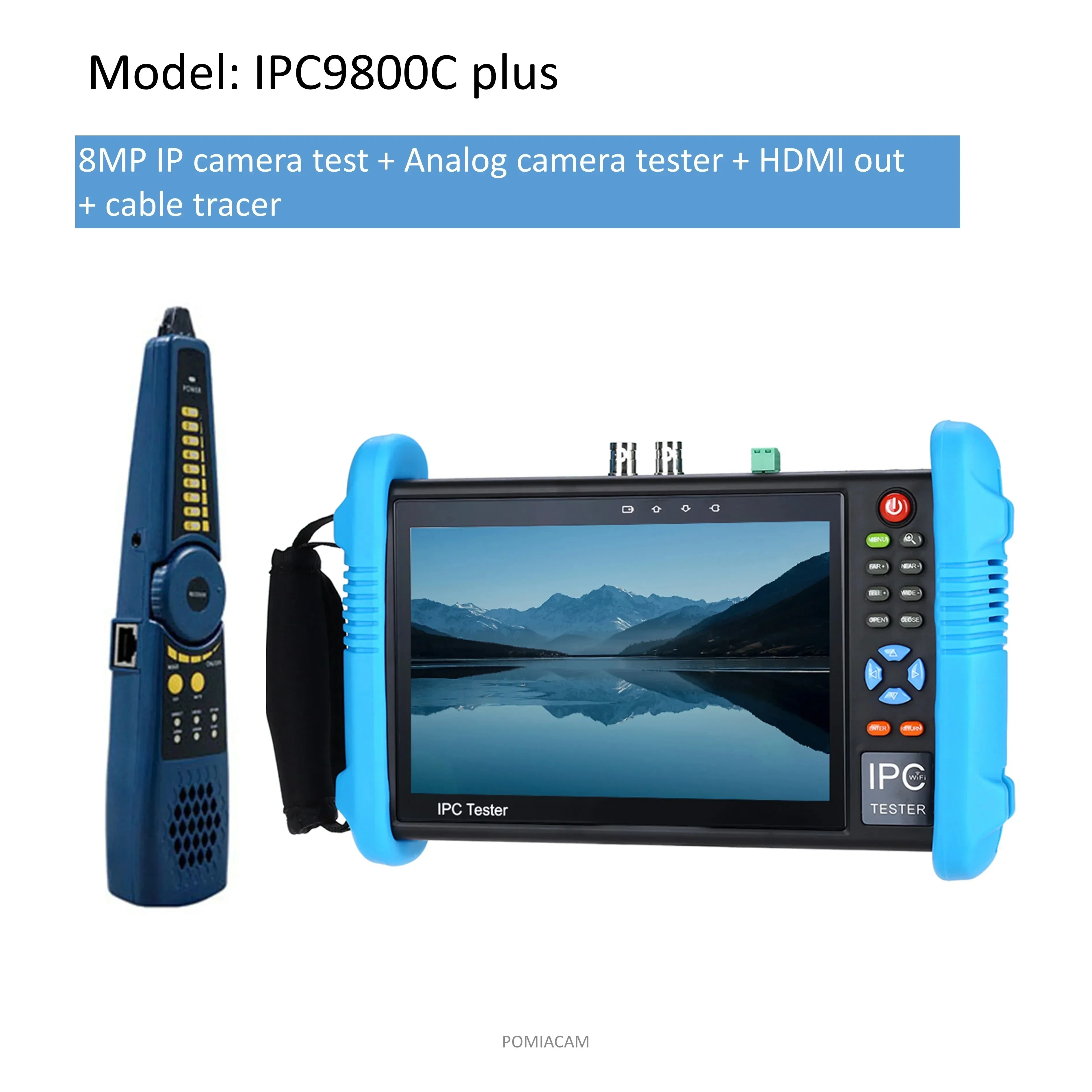 

IPC9800 Series CCTV Tester Monitor 4K 8MP Multifunctional professional testing tool ,Support multimeter cable test, camera test