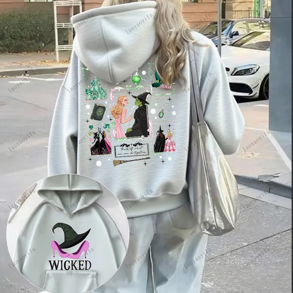 Harajuku الجمالية الشريرة هوديي الشتاء البلوز الرباط هود الجرافيك البلوز للرجال النساء تتجه البلوز هوديس #4