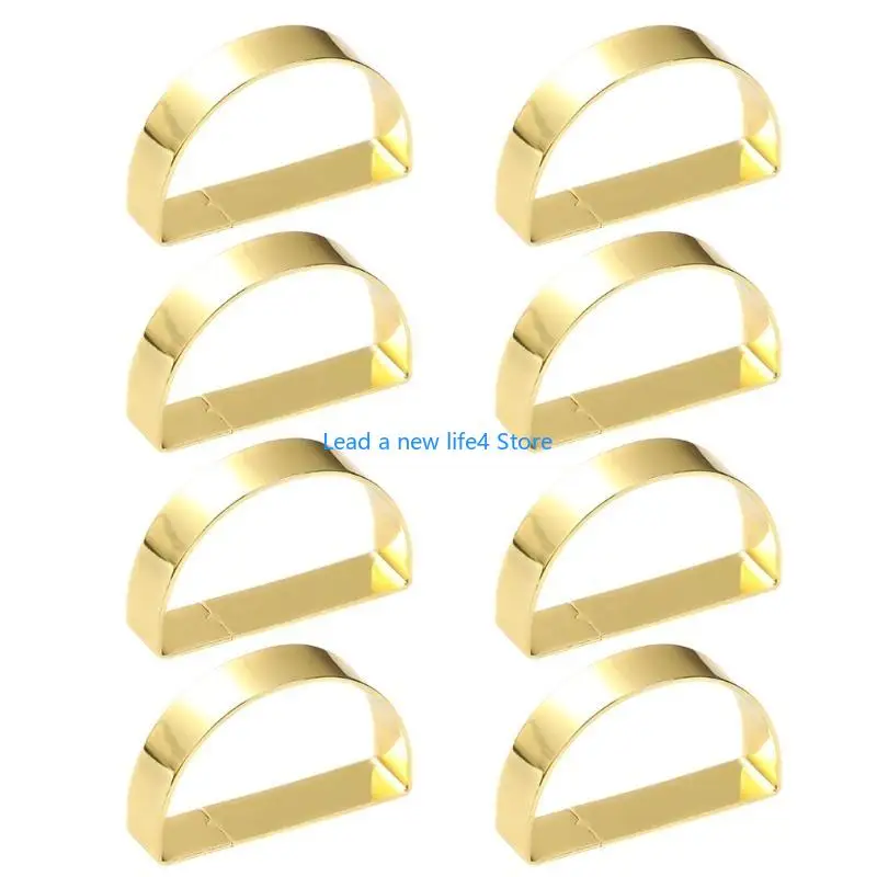 

Y55E 8 PCS Металлическое кольцо салфетки DSHAPE Элегантная салфетка для обстановки стола