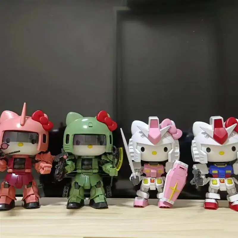 

Hello Kitty 1/144 Scale Model Action Figure Collection Assembly Model Kit Cute Cat Collectible For Adult Hobby Collection Gifts