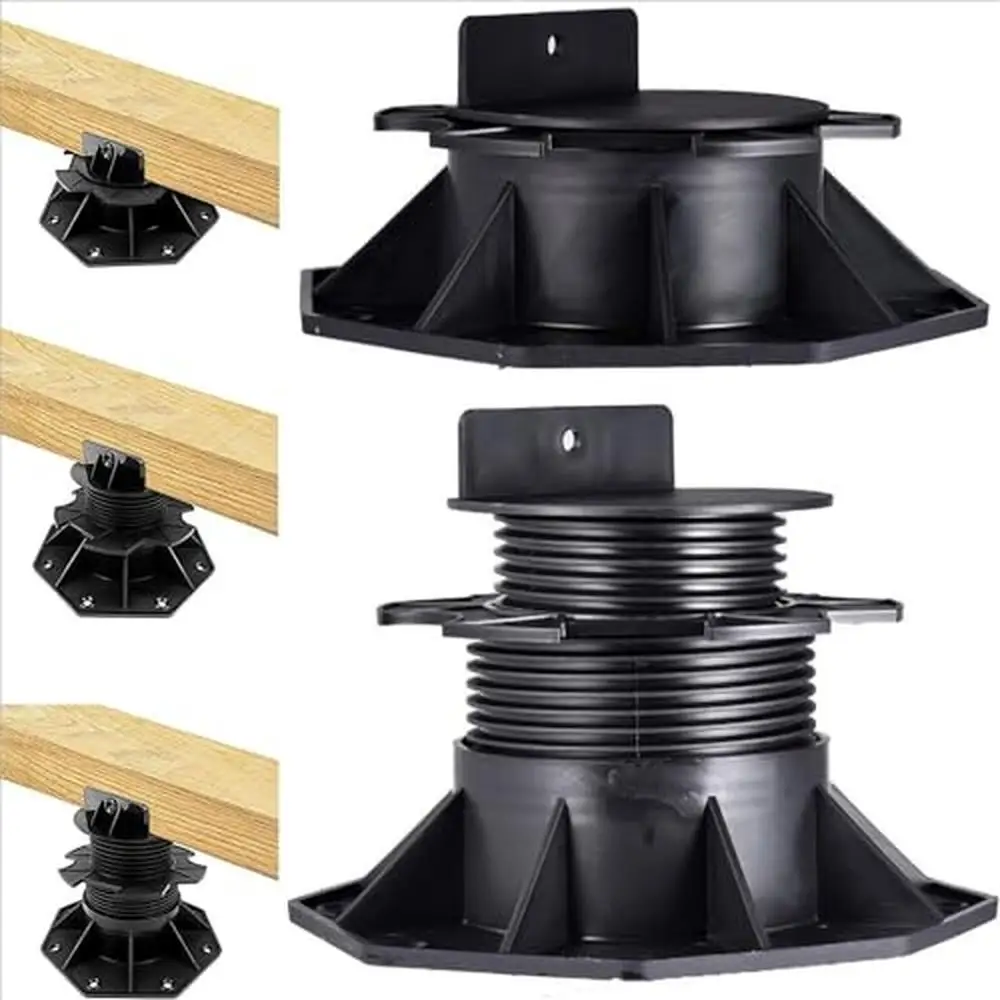 

Adjustable Deck Support Pedestal 12Pack Anti-UV Polypropylene Material 2 Height Adjustment Holes High Load Capacity Easy