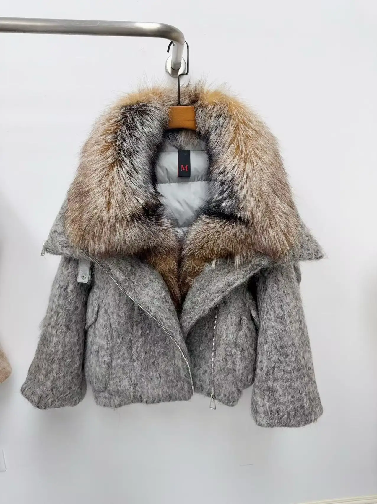 OFTBUY Luxury Short Big Fox Fur Goose Down Coat Female Natural Fur Puffer Jacket New Autumn Winter Thickened Warm Clothes Women