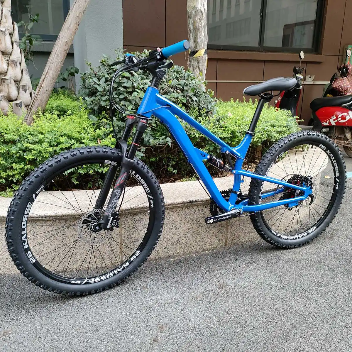 Kalosse Full Suspension   26/27.5 Inches  Mountain  Bike  30 Speed   26*17 Mountain Bicycle  Hydraulic  Brakes