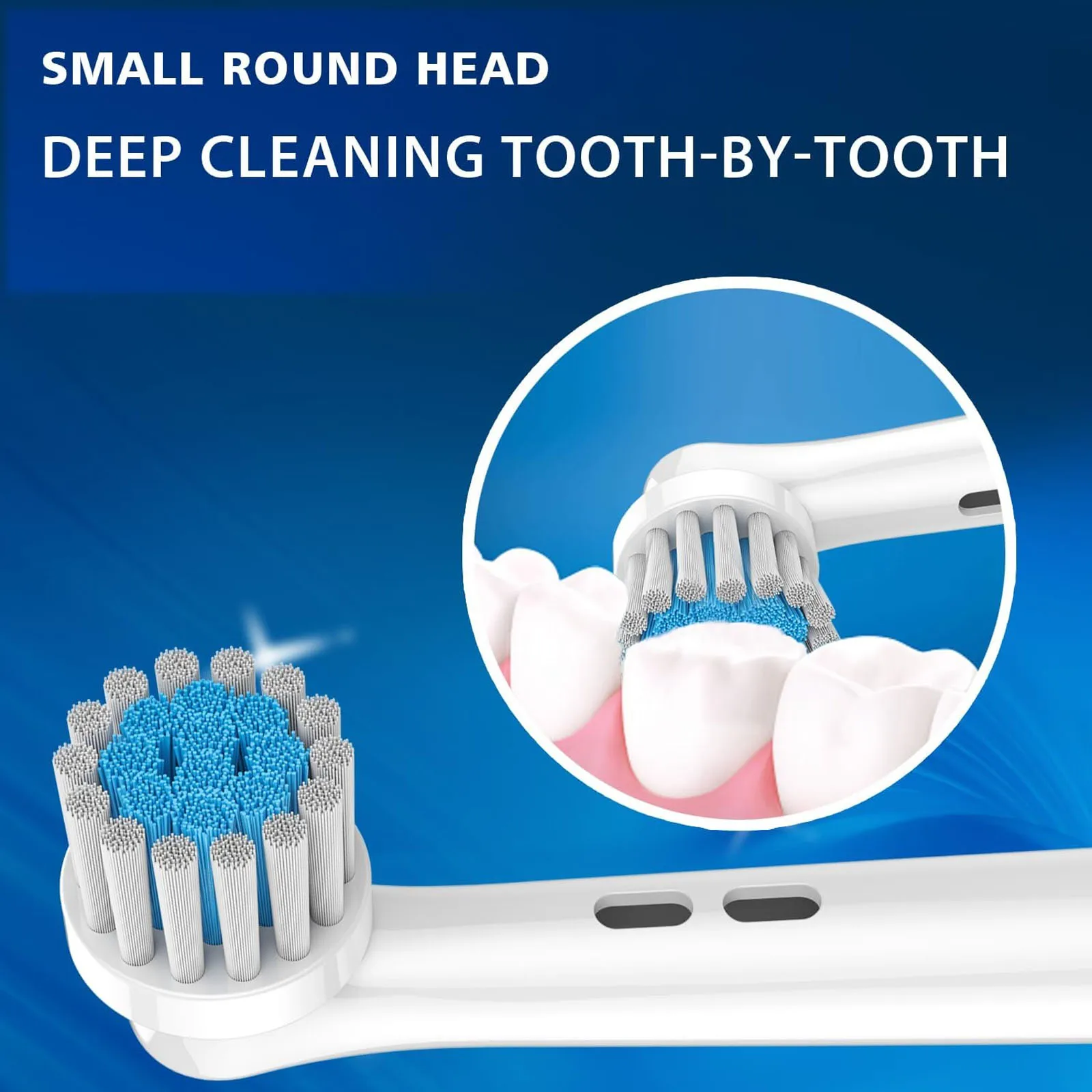 Professional Electric Brush Heads 8PCS/4PCS Electric Toothbrush Brush Heads Vitality Nozzles Deep Cleaning Exquisite Toothbrush