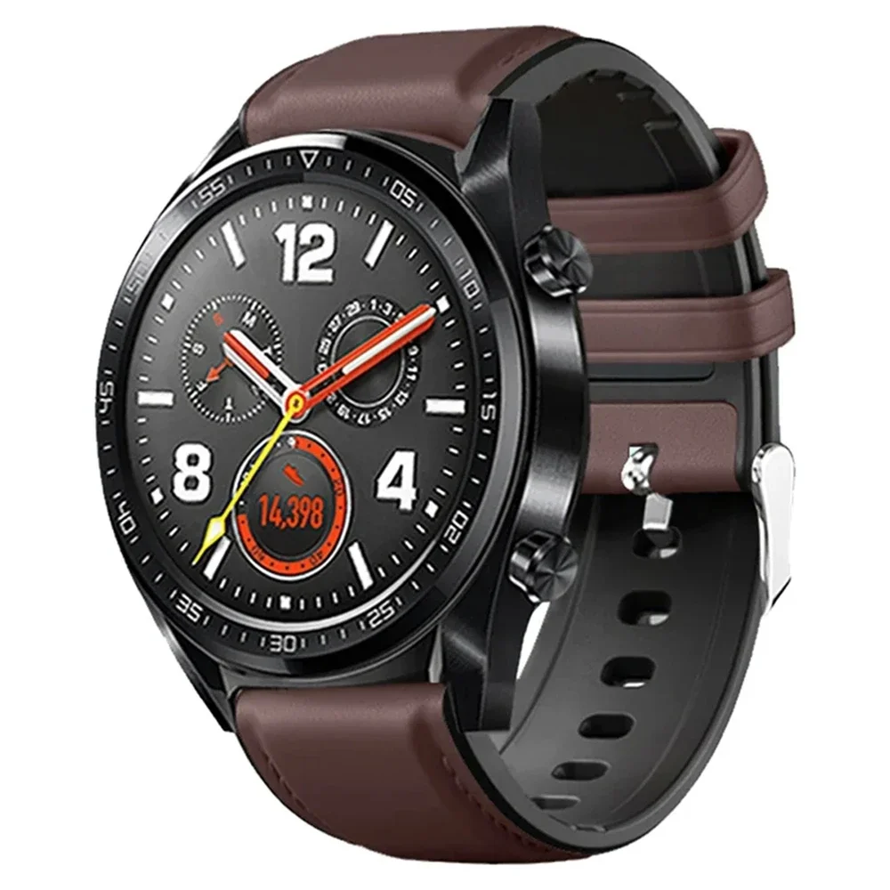 Leather Silicone Straps for Huami Amazfit GTR 4 GTR3 Pro 47mm BIP 5 Band for HUAWEI WATCH GT 4 3 2 Pro 22mm Business Watchbands